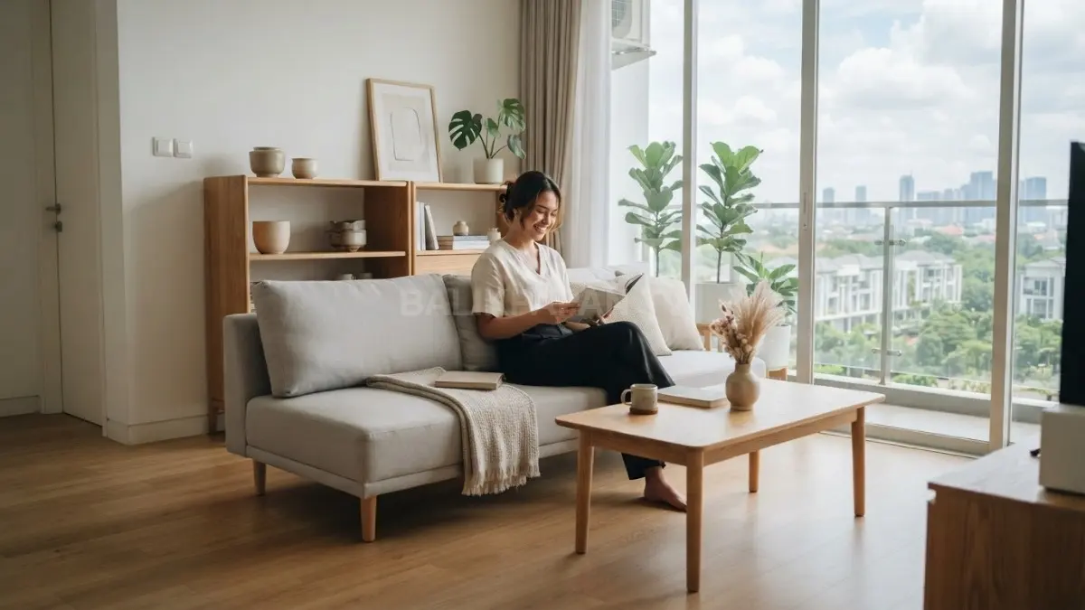 Rumah tropis modern dengan kayu, bukaan besar, tanaman hijau, menciptakan suasana hangat, segar, dan nyaman (BTV/AI)

