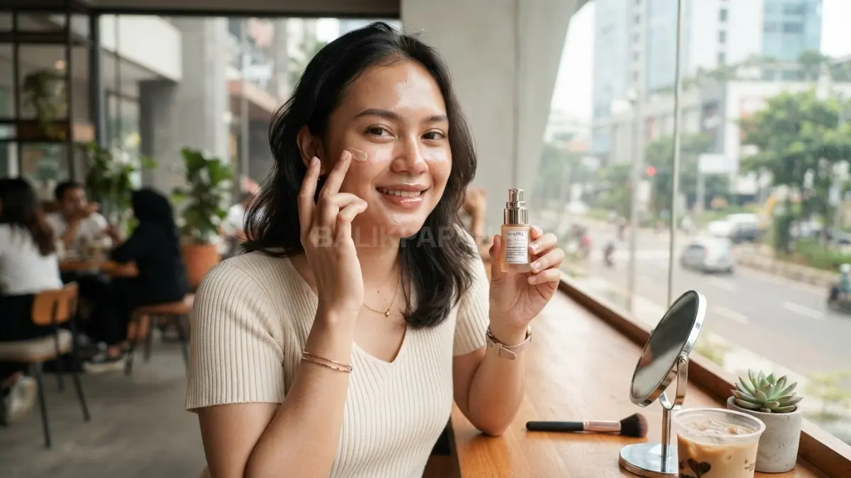 Skinimalism hadir dengan makeup tipis yang menonjolkan kulit sehat, segar, natural, dan tetap nyaman sepanjang hari (BTV/AI).
