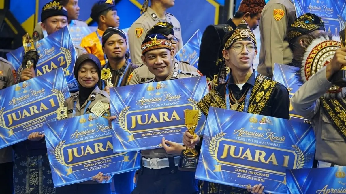 Suasana acara Apresiasi Kreasi Polri untuk Masyarakat di Jakarta Selatan.