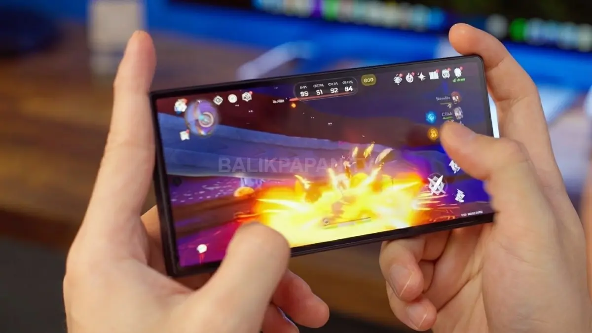 Galaxy Z Fold8 Ultra andalkan Snapdragon 8 Elite Gen 5, namun gaming maksimal masih mengalami penurunan frame rate. (BTV/AI)