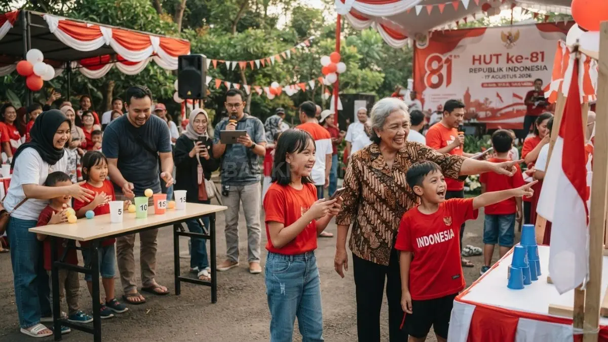 Lomba 17 Agustus memadukan kreativitas, ketangkasan, kerja sama, dan hiburan melalui berbagai permainan seru untuk peserta. (BTV/AI)