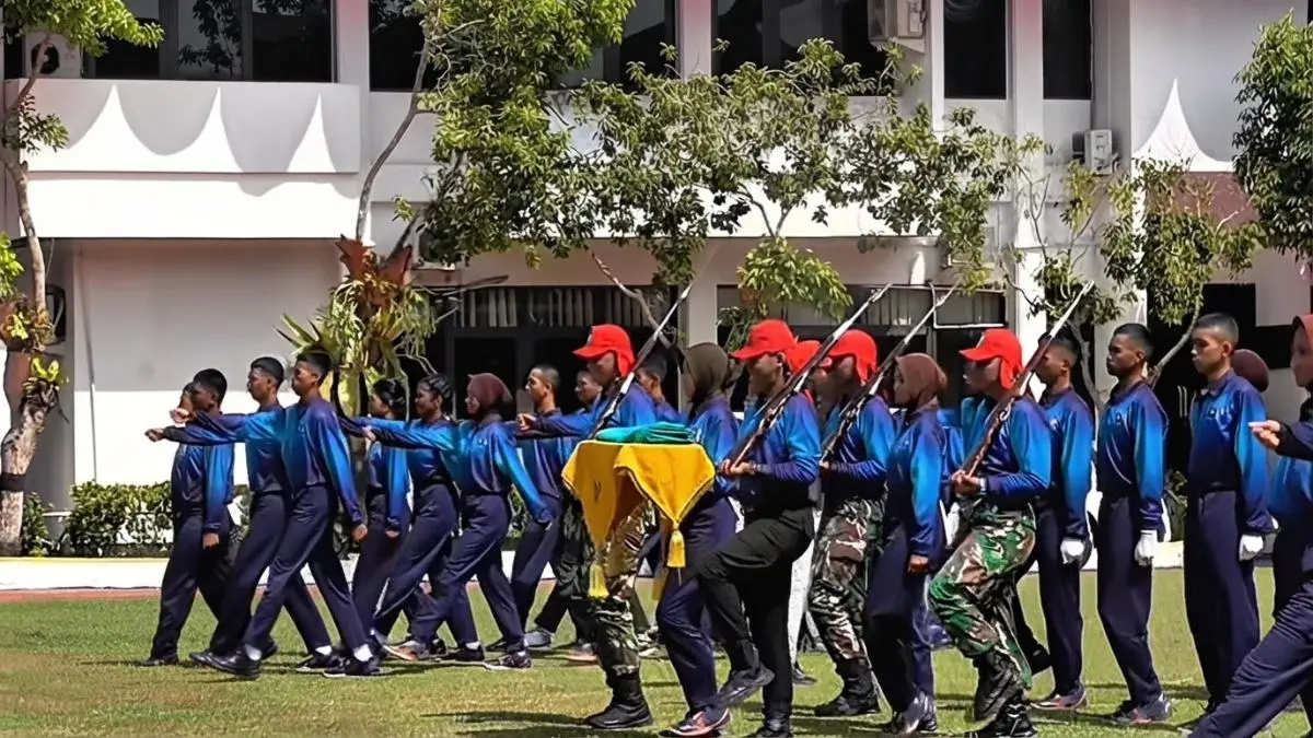 Upacara HUT ke-81 RI di Balikpapan digelar sederhana di Balai Kota karena penyesuaian anggaran. (Sumber: YouTube Balikpapan TV)