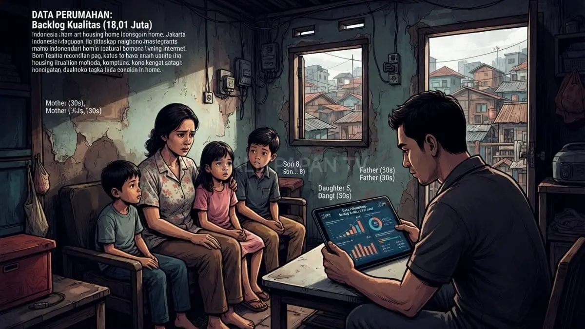 Backlog hunian layak masih tinggi, mencapai 18,01 juta rumah tangga pada 2026 berdasarkan data BPS [BTV:AI]