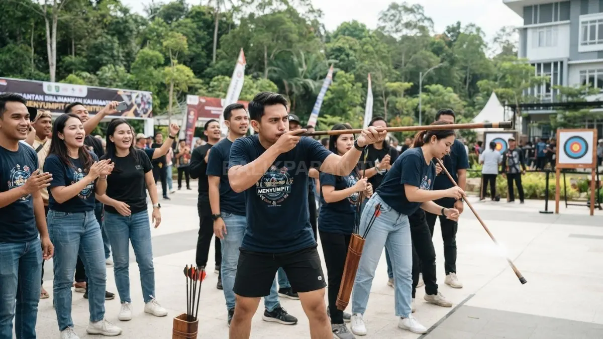  Kompetisi budaya mempertemukan generasi, menjaga pengetahuan tradisional tetap hidup, dan memperkuat warisan Dayak. (BTV/AI)
