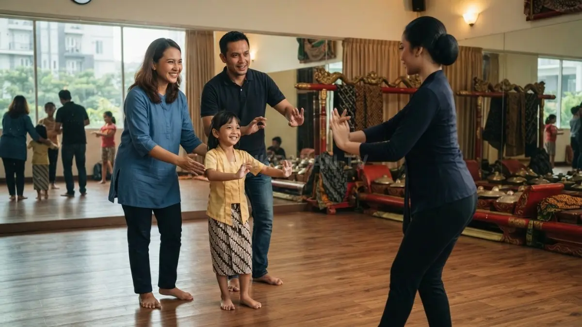 Mengajak anak mengenal tari tradisional bersama keluarga dapat menumbuhkan kecintaan budaya sejak dini (BTV/AI).

