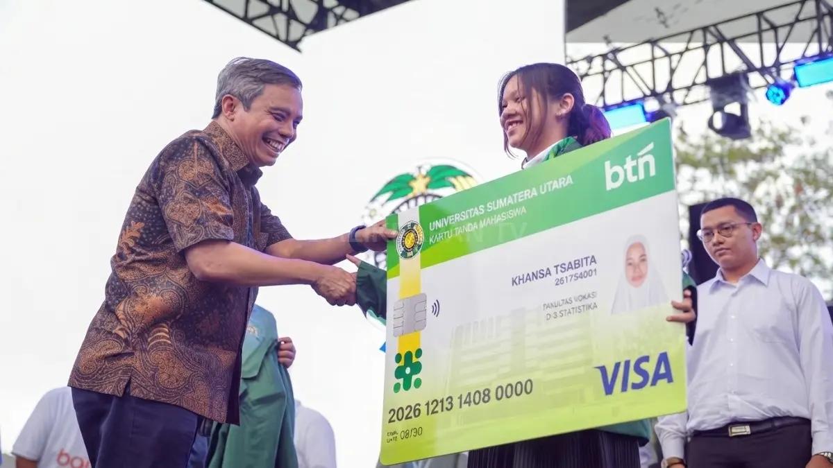 BTN dan USU meluncurkan 9.800 KTM Co-Branding untuk memperkuat transaksi digital mahasiswa dalam ekosistem kampus [BTV:AI]