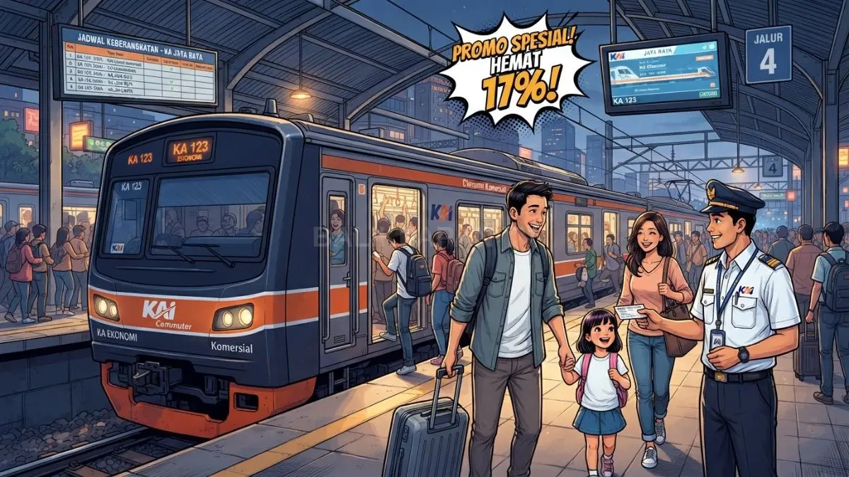 Penumpang menikmati perjalanan kereta ekonomi komersial KAI dengan tarif promo 17 persen saat Hari Kemerdekaan [BTV:AI]