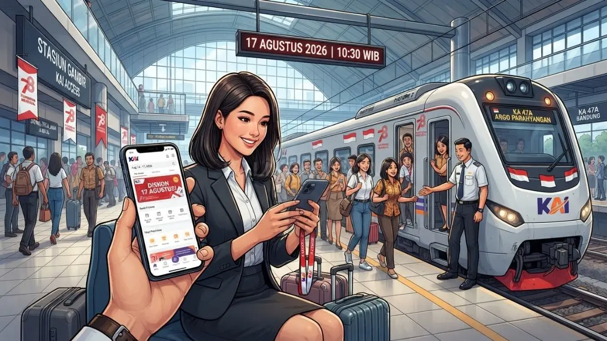 Promo tiket KAI dibuka 14–17 Agustus, dengan diskon berlaku khusus perjalanan 17 Agustus 2026 melalui Access KAI [BTV:AI]