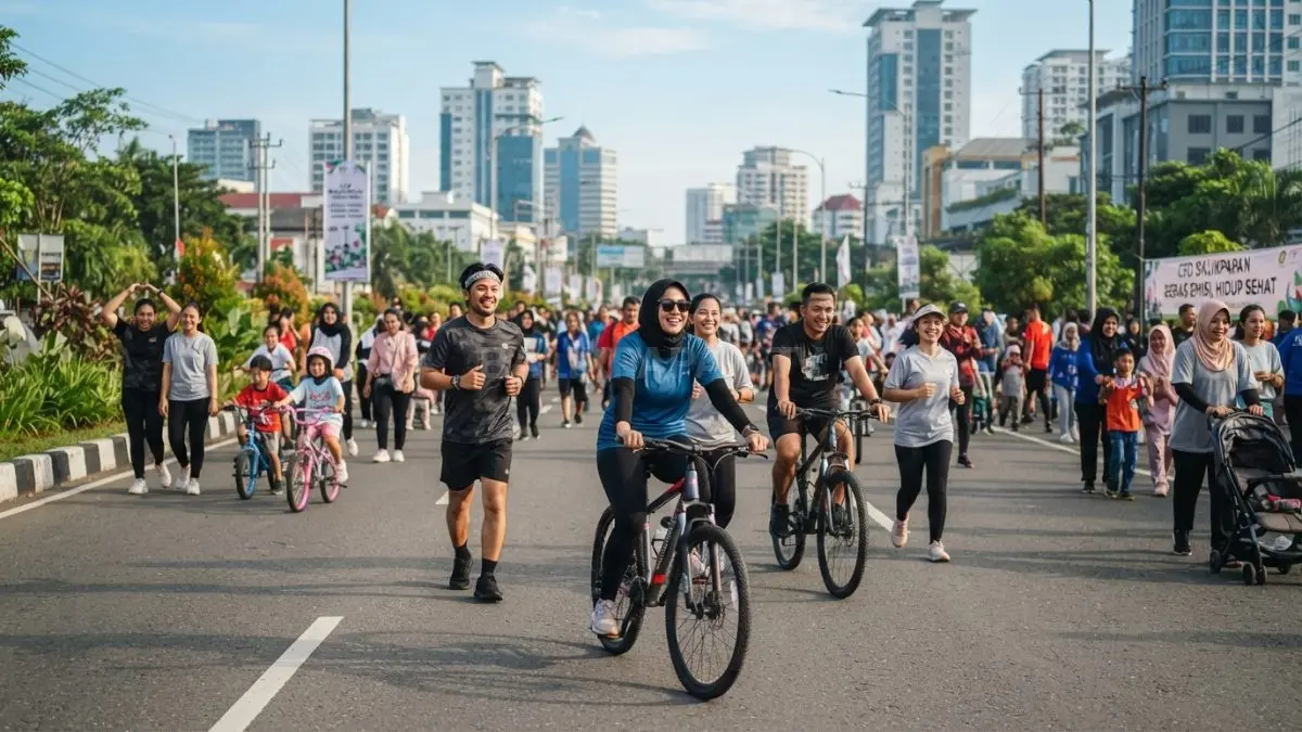 Ruang publik tanpa kendaraan menjadi sarana interaksi masyarakat.