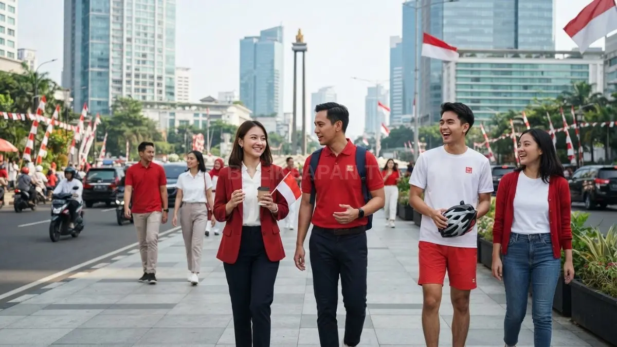 Tren pakaian merah putih kini semakin personal, memadukan kenyamanan, aktivitas, dan gaya modern sehari-hari [BTV:AI]