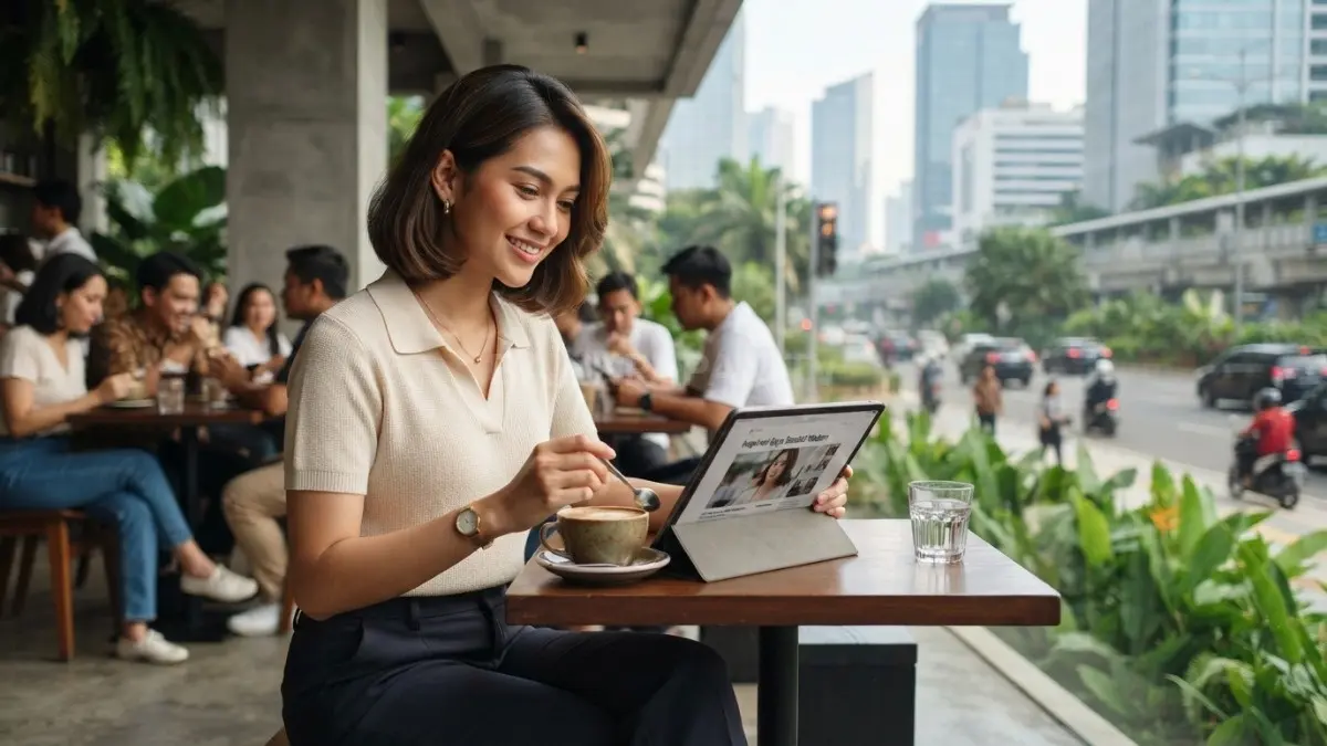 Hairstyle modern menyempurnakan pakaian adat melalui perpaduan elegan, harmonis, dan tetap berkarakter budaya (BTV/AI)

