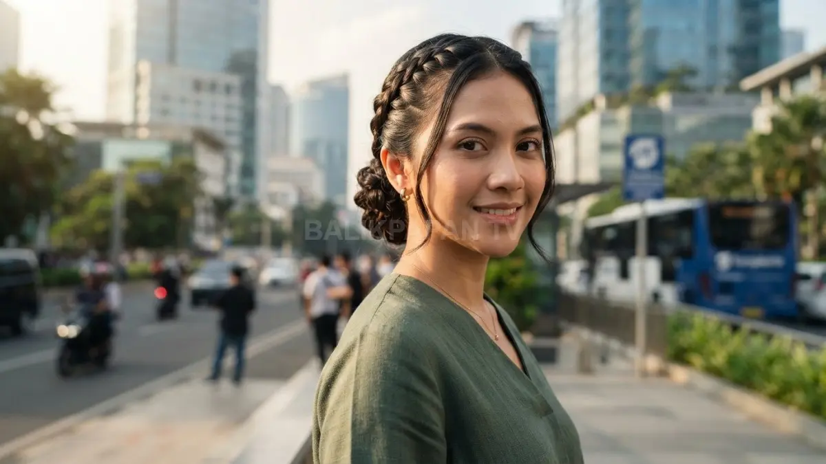 Kepang modern menghadirkan sentuhan tradisional yang elegan, sederhana, dan tetap menonjolkan karakter busana adat. (BTV/AI)
