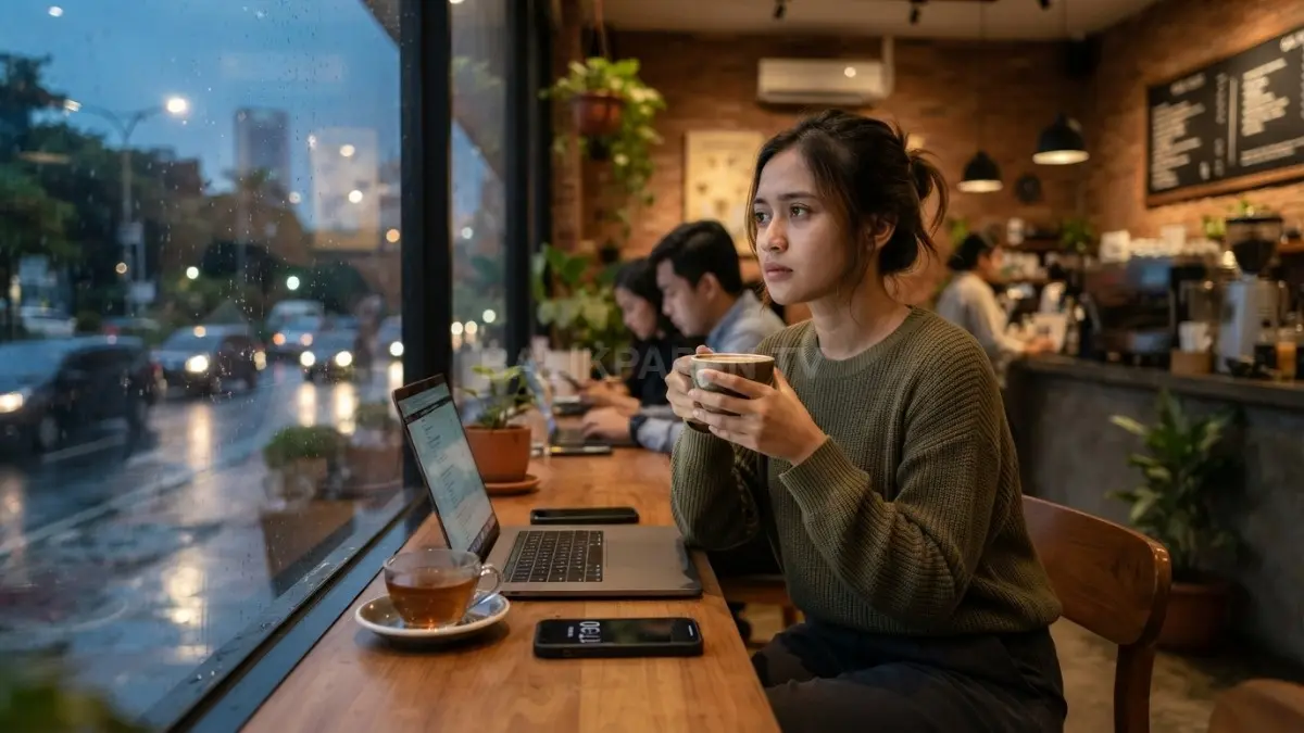 Kopi sore hari dapat mengganggu tidur karena efek kafein bertahan cukup lama dalam tubuh (BTV/AI).
