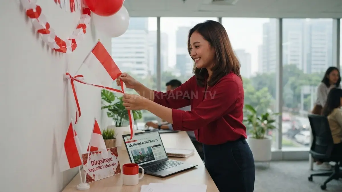 Sudut foto 17 Agustus di rumah dapat dibuat meriah dengan dekorasi merah putih, properti kreatif, dan pencahayaan tepat (BTV/AI)
