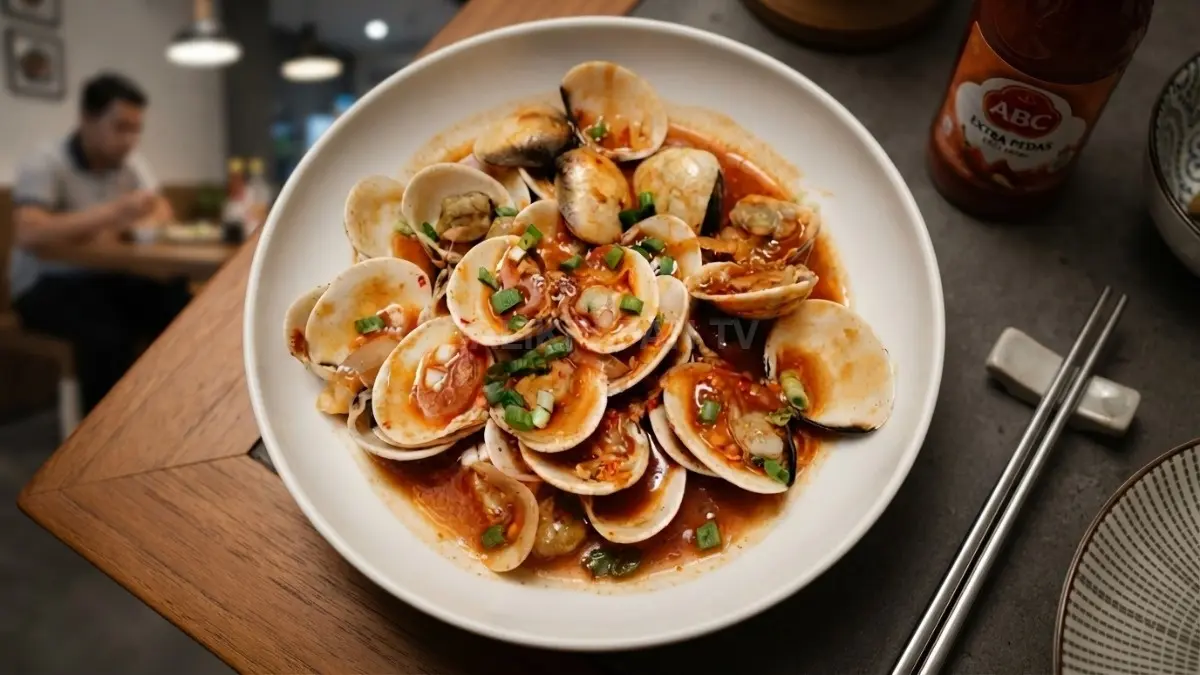Tumis kapah dengan bumbu cabai dan bawang disajikan hangat bersama nasi putih. (BTV/AI)