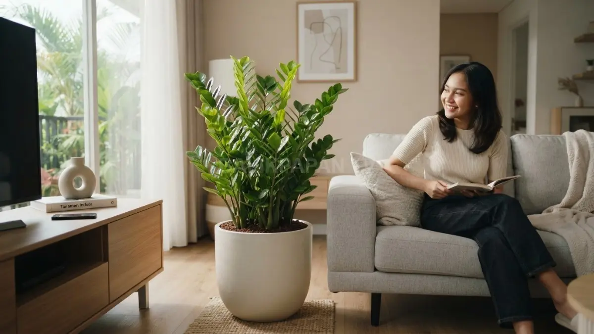 ZZ Plant hadir dengan daun mengilap, mudah dirawat, cocok mempercantik interior minimalis modern (BTV/AI)

