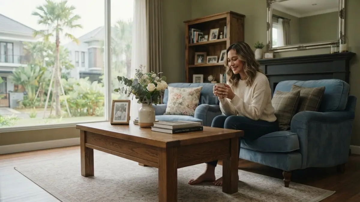 British Classic menghadirkan furnitur kayu, dekorasi sederhana, dan palet harmonis untuk menciptakan interior elegan. (BTV/AI)