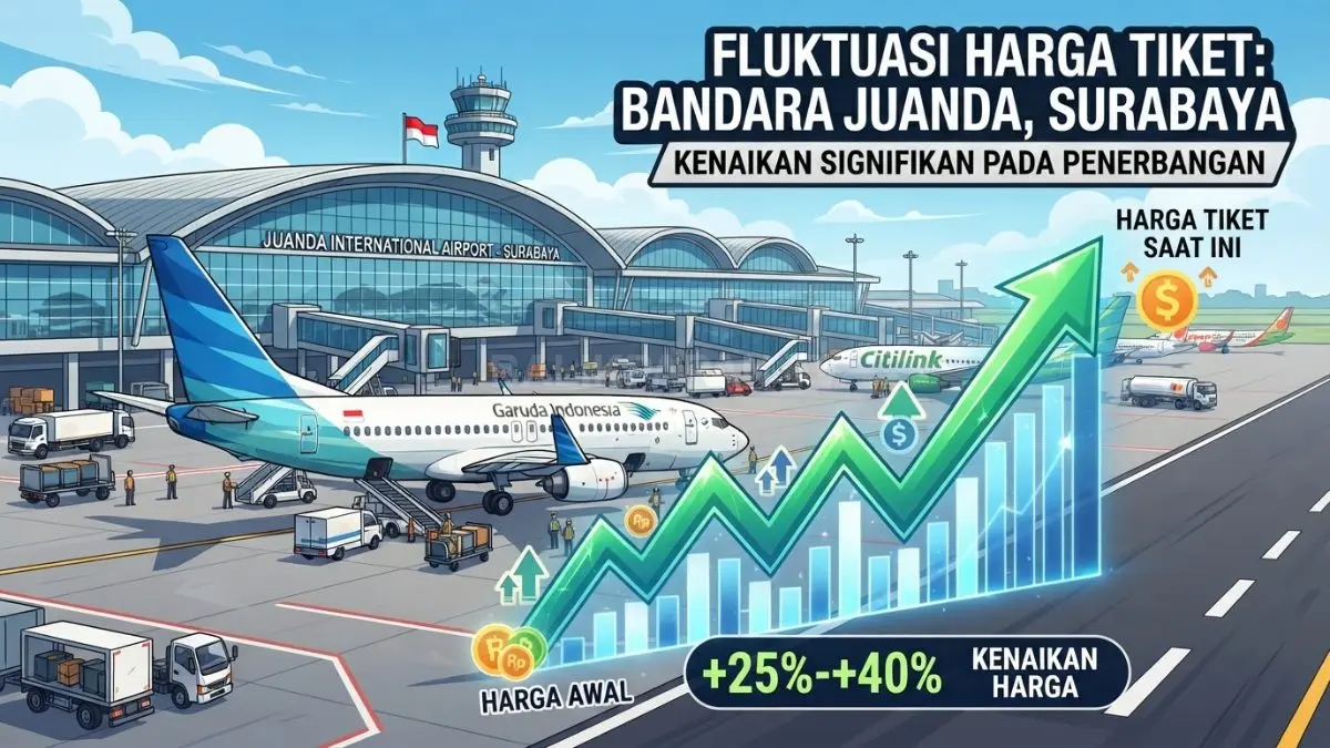 Ilustrasi harga tiket penerbangan Balikpapan Surabaya yang berubah dipengaruhi permintaan, kapasitas kursi, biaya operasional maskapai (BTV/AI)