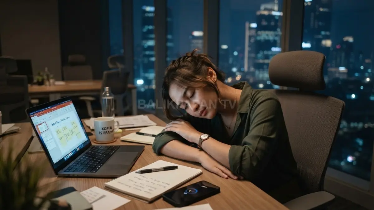 Jadikan tidur bagian dari rutinitas agar tubuh punya waktu memulihkan energi setelah bekerja seharian (BTV/AI)
