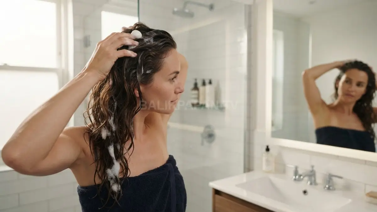 Keramas sesuai kondisi kulit kepala dan tekstur rambut membantu menjaga kelembapan alami serta kesehatan rambut. (BTV/AI)