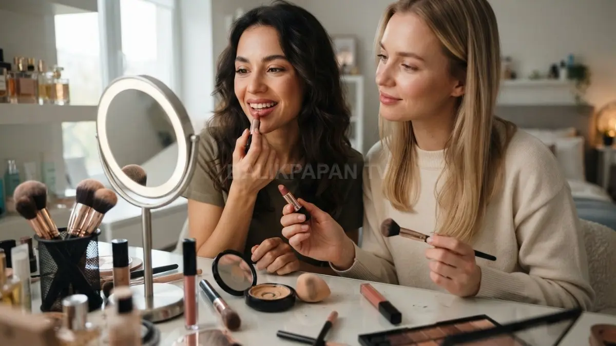 Kosmetik dan aplikator sebaiknya digunakan secara pribadi untuk menjaga kebersihan serta mengurangi risiko perpindahan kuman. (BTV/AI)
