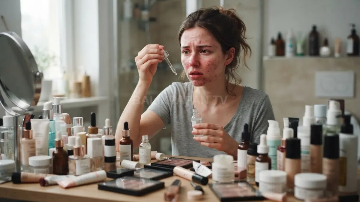 Kulit bereaksi setelah makeup, Hindari menumpuk produk, kenali penyebabnya, dan pilih kosmetik sesuai kebutuhan kulit. (BTV/AI)