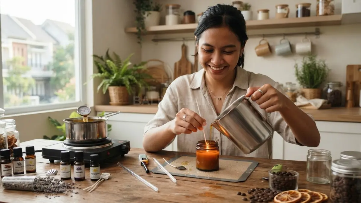 Membuat lilin aromaterapi sederhana bisa jadi hobi kreatif akhir pekan di rumah (BTV/AI)

