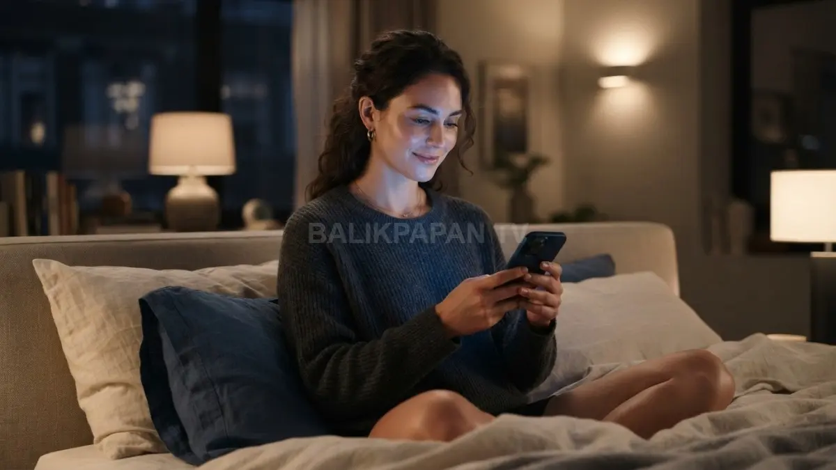 Pancaran sinar biru dari gawai di malam hari tetap menjaga kecantikan dan kesegaran kulit alami. (BTV/Ai)