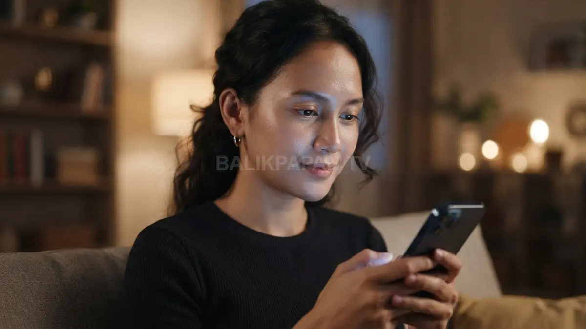 Paparan sinar biru dari layar gawai memengaruhi kesehatan kulit dalam perawatan kecantikan harian modern. (BTV/Ai)