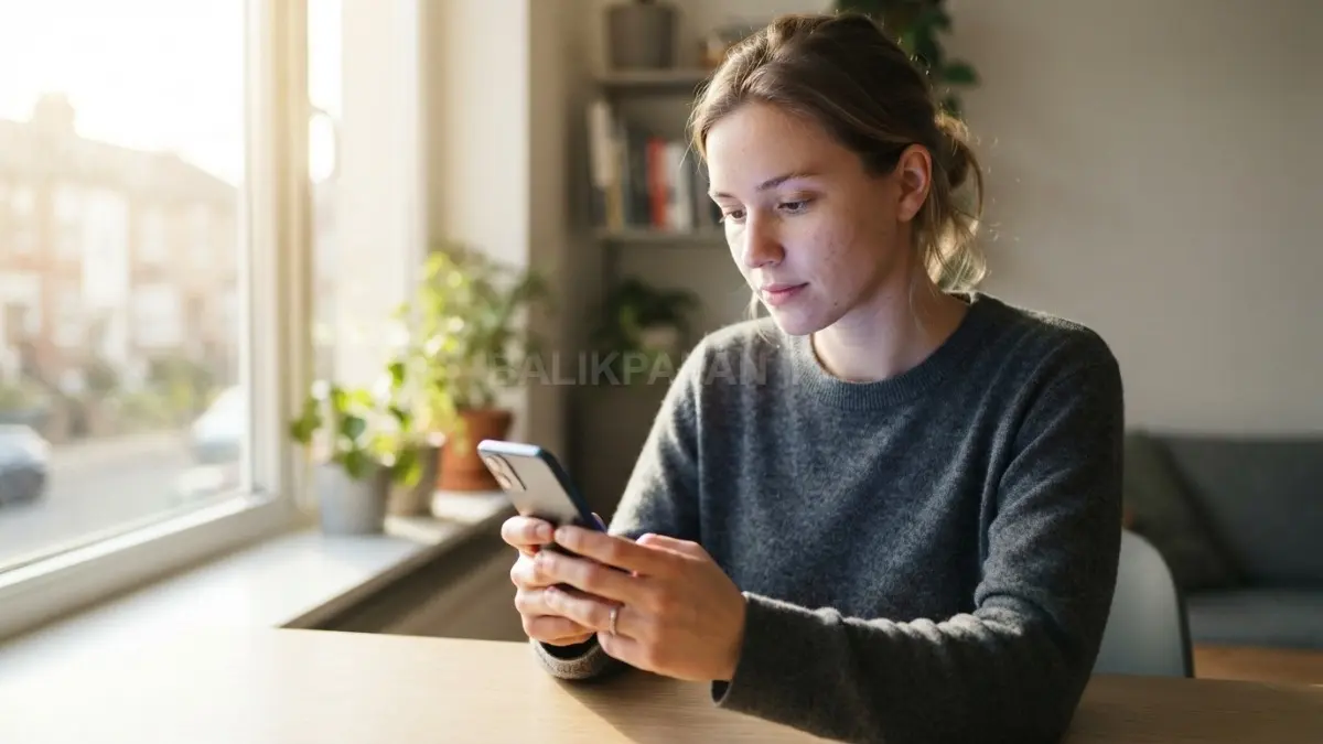 Perbandingan cahaya biru layar smartphone dan sinar matahari alami dalam sudut pandang visual kontemporer. (BTV/Ai)