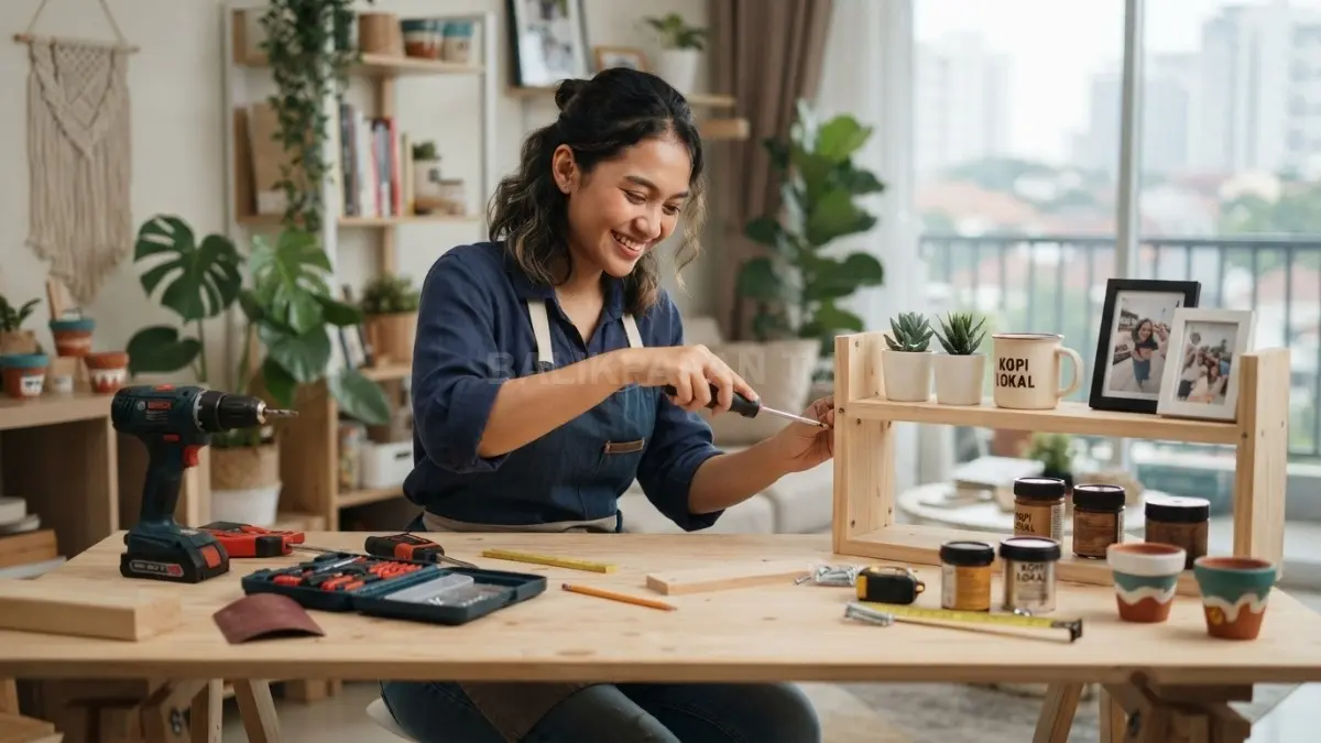 Tujuh hobi DIY akhir pekan menawarkan aktivitas kreatif, terjangkau, produktif, dan membuat rumah terasa personal (BTV/AI).