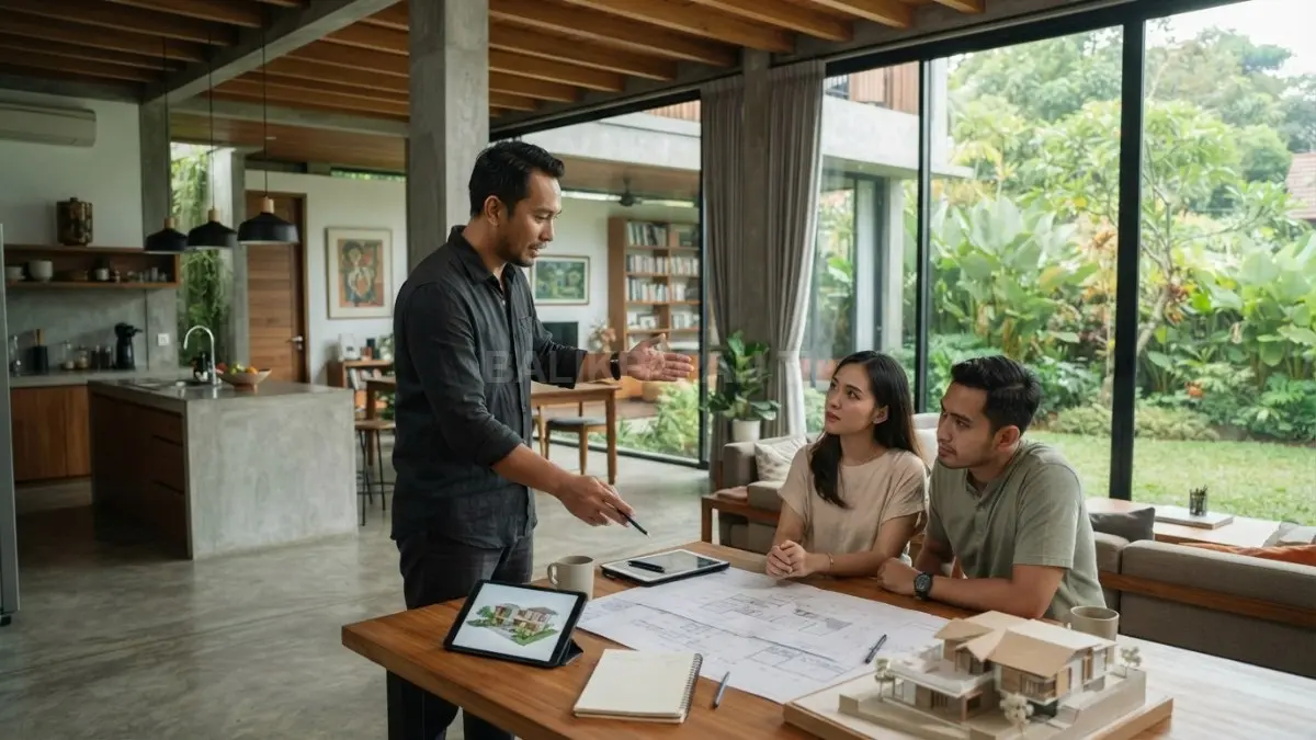 Arsitektur memadukan estetika, struktur, fungsi, kenyamanan, dan kebutuhan penghuni untuk menciptakan ruang hidup harmonis. (BTV/AI)