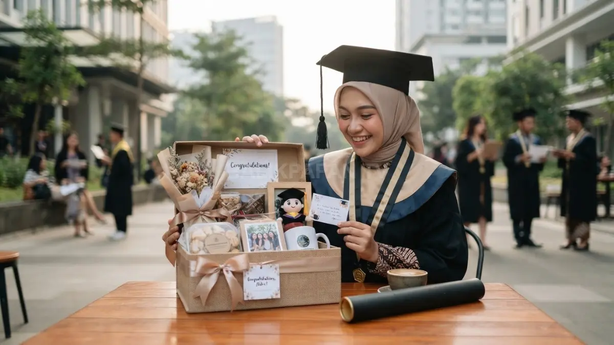Hampers Wisuda Jadi Ide Gift Personal, Kreatif, Menarik, dan Berpotensi Menghasilkan Cuan (BTV/AI)
