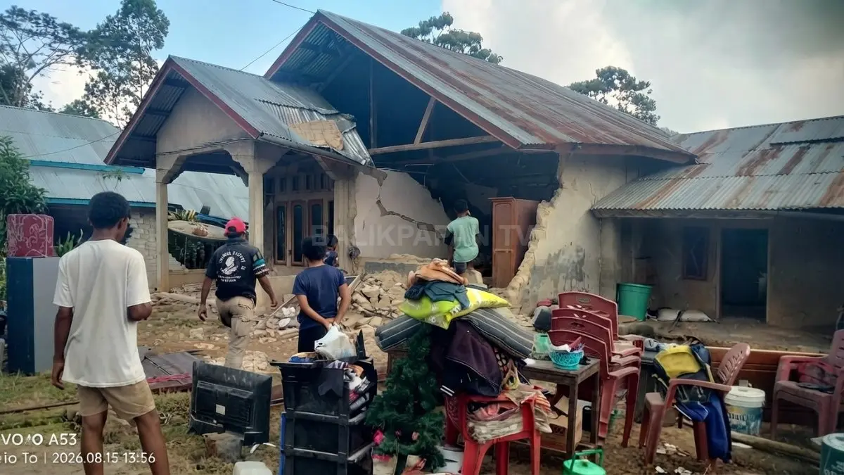 Kondisi rumah dan fasilitas warga Manggarai Timur yang dilaporkan rusak akibat gempa Flores.