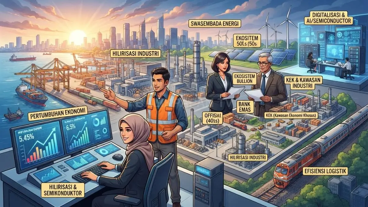 Enam mesin pertumbuhan diperkuat pemerintah mengejar target ekonomi 6 persen melalui investasi dan transformasi struktural nasional [ BTV:AI]