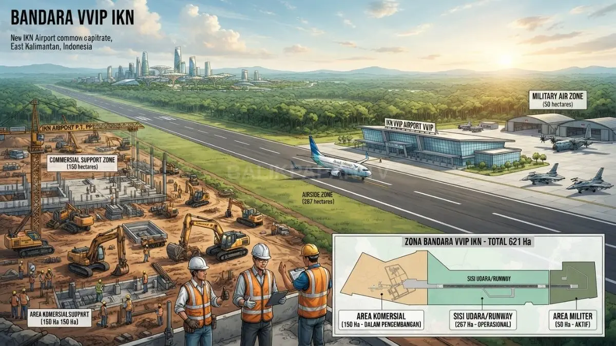 Kawasan penunjang Bandara IKN seluas 150 hektare berpotensi dikomersialkan untuk pendapatan berkelanjutan [BTV:AI]