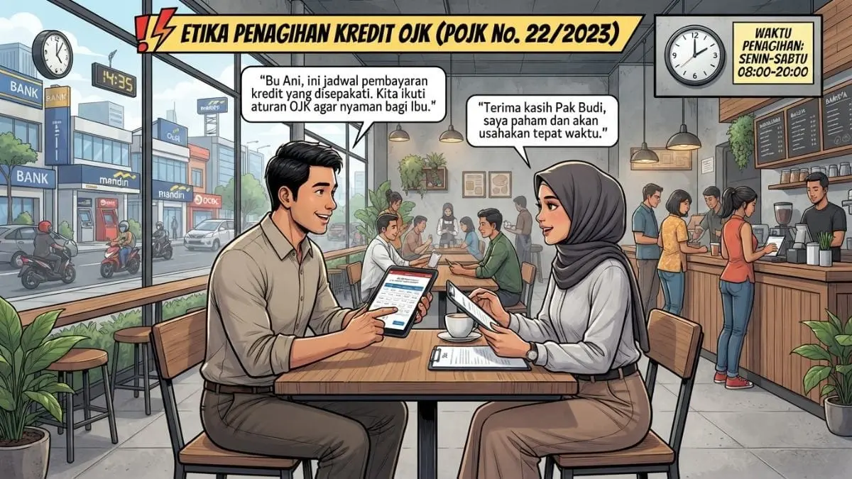 OJK menetapkan batas waktu penagihan kredit, melarang intimidasi, kekerasan, dan tekanan terhadap konsumen [BTV:AI]