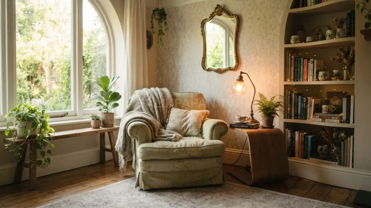 Furnitur unik bernuansa vintage menjadi karakter ruang, menghadirkan suasana dongeng yang hangat, personal, dan imajinatif. (BTV/AI)