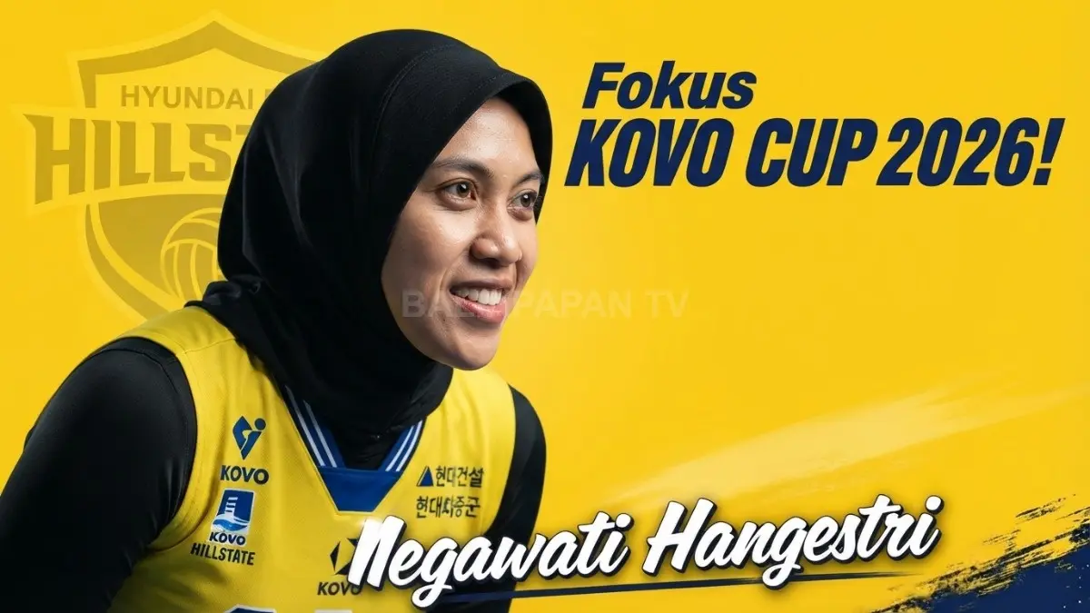 Megawati Hangestri saat menjalani debut bersama Hyundai Hillstate dalam laga pramusim di Seoul.