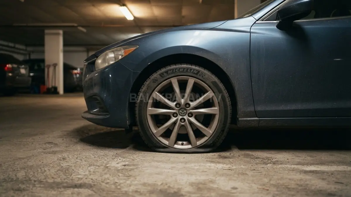 Mobil yang lama diam dapat membuat tekanan ban berkurang dan berisiko mengalami flat spotting (BTV/AI)