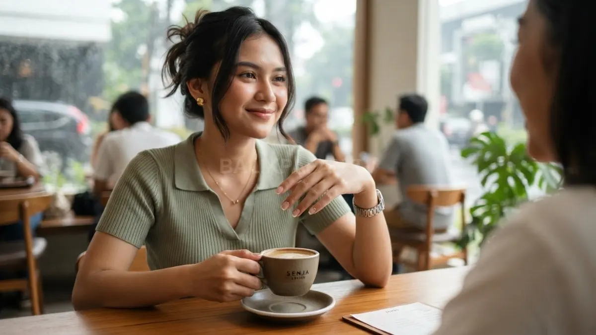 Nail art minimalis dengan warna nude, French tip tipis, dan aksen sederhana bikin kuku terlihat clean, elegan, dan effortless untuk gaya sehari-hari (BTV/AI).
