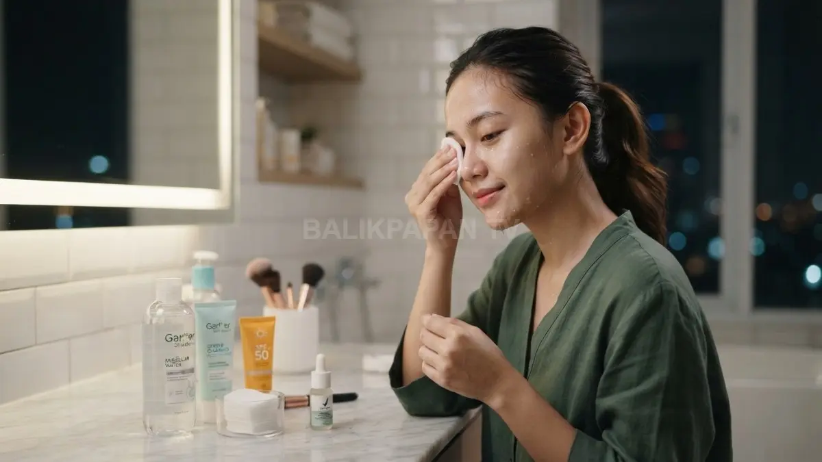 Riasan aman dimulai dari kulit bersih, produk terdaftar, alat higienis, dan kebiasaan membersihkan makeup sebelum tidur. (BTV/AI)