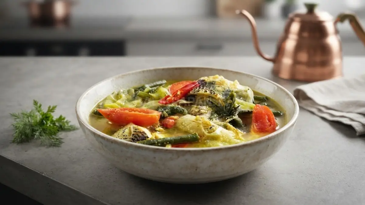 Sayur Asam Kutai disajikan hangat