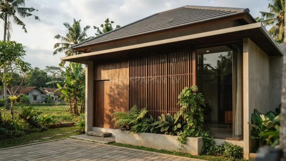 ventilasi vertikal untuk pembayangan serta sirkulasi udara.
