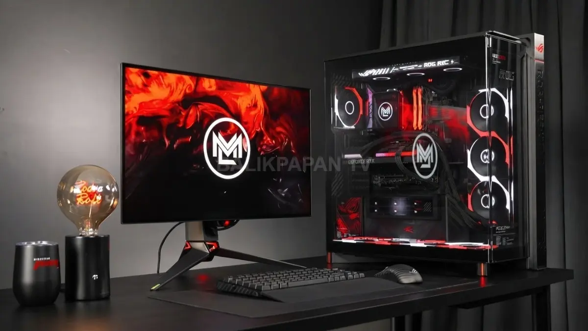 ROG Chronox hadir sebagai casing PC gaming ekstrem dengan 14 kipas, dua radiator 360 mm, layar LCD 9,2 inci, dan sistem airflow yang dapat diarahkan ke komponen. (BTV/AI)