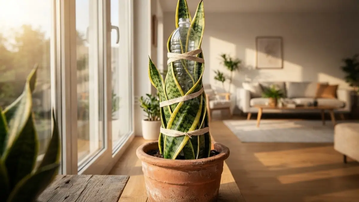 Ikat daun pada botol