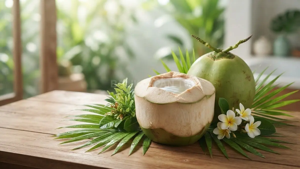 Kandungan alami air kelapa segar menghadirkan sensasi kelembapan dan kesegaran alami bagi kulit Anda. (BTV/Ai)