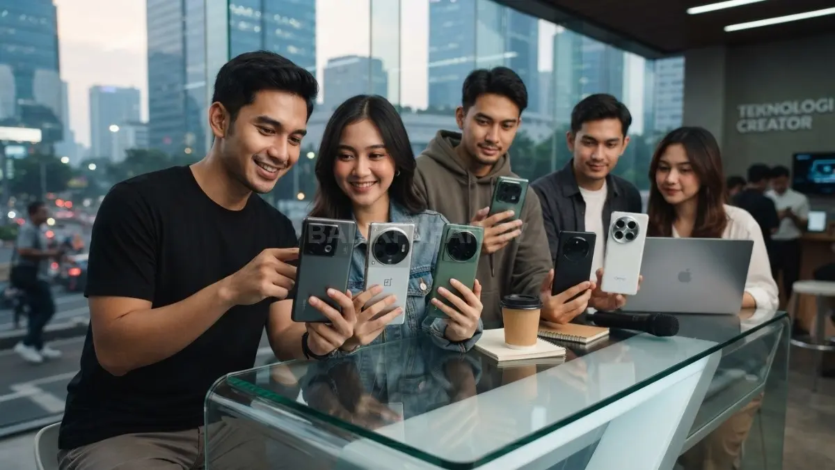 Lima smartphone flagship dengan kamera besar untuk kreator pemula menghasilkan konten berkualitas dan menarik. (BTV/AI)
