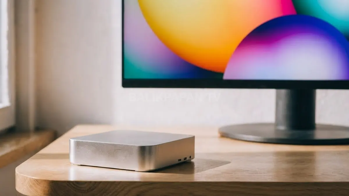 Mac Mini dengan M5 Pro menawarkan peningkatan performa melalui 18-core CPU, RAM hingga 64 GB, storage hingga 8 TB, serta memory bandwidth 307 GB/s. (BTV/AI)