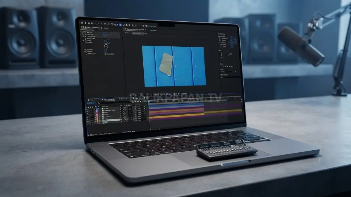 MacBook Pro M5 Pro ditujukan untuk pekerjaan profesional dan komputasi berat, mulai dari editing video, produksi film, 3D, pengembangan software, hingga kebutuhan AI dan simulasi. (BTV/AI)